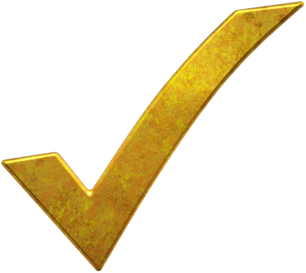 Gold Golden Tick Check Mark
